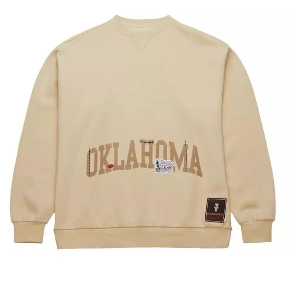 NEW Travis Scott Cactus Jack x Mitchell & Ness Oklahoma Sooners Sweatshirt Large - Picture 1 of 2